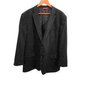 Sergio Martini Men's Black Oxford 2B Super 150s Blazer Size 46L